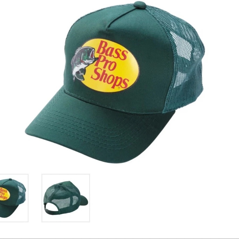 Bass Pro Shops Green and Yellow Trucker Hat